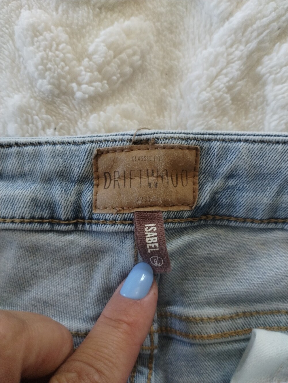 DRIFTWOOD Light Blue Floral Embroidered Flare Jeans 29 - Picture 11 of 12